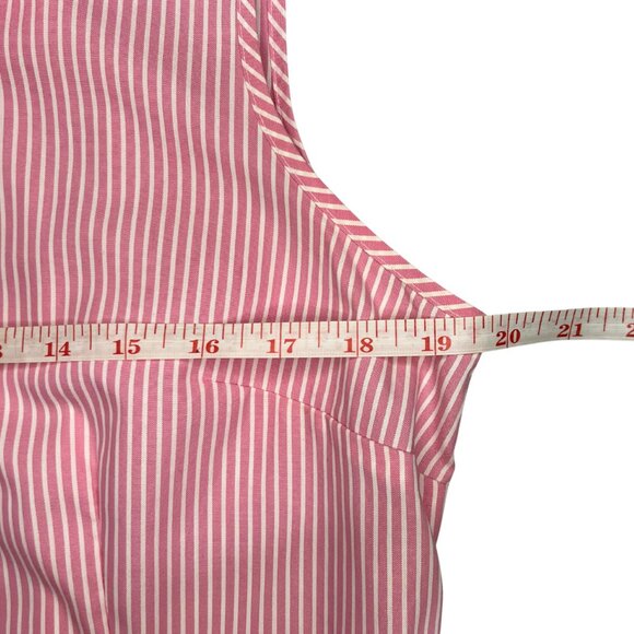 Jones New York Womens Pink Stripe Sleeveless Button Down Blouse Office Chic Sz L - Picture 5 of 9